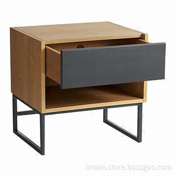Nightstand with metal legs
